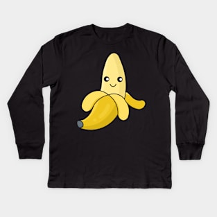 Cute Kawaii Banana Kids Long Sleeve T-Shirt